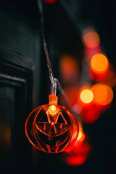 Luzes Halloween Jack Lanterna Imagem De Stock