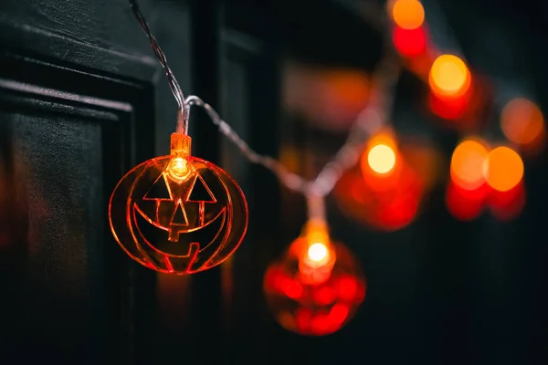 Luzes Halloween Jack Lanterna Imagem De Stock