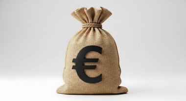 Beyaz arkaplanda avro banknotları