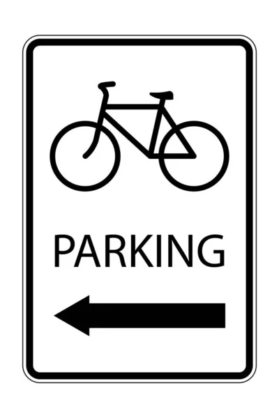 Bike Parking Sign Vector Illustration — Stock Vector