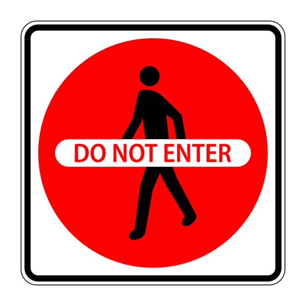 Enter Restricted Area Sign — Stock Vector