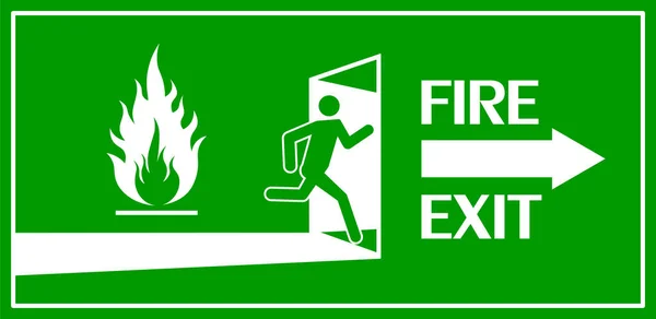 Fire exit sign. vector illustration