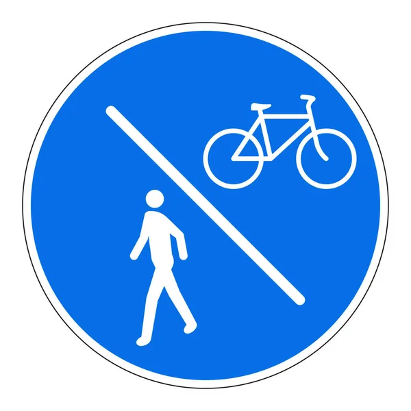 Blauw Verkeersbord Voor Voetgangers Fietsers — Stockvector