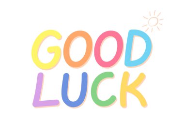 İyi şanslar, el yazısı harf vektörü. 