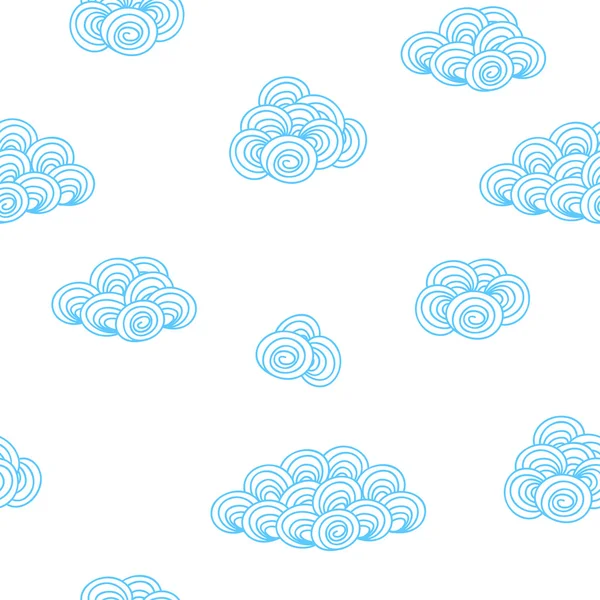 Blue clouds on the white background — Stock Vector