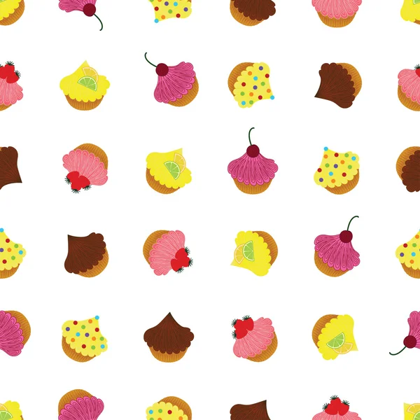 Party Cupcakes Muster — Stockvektor