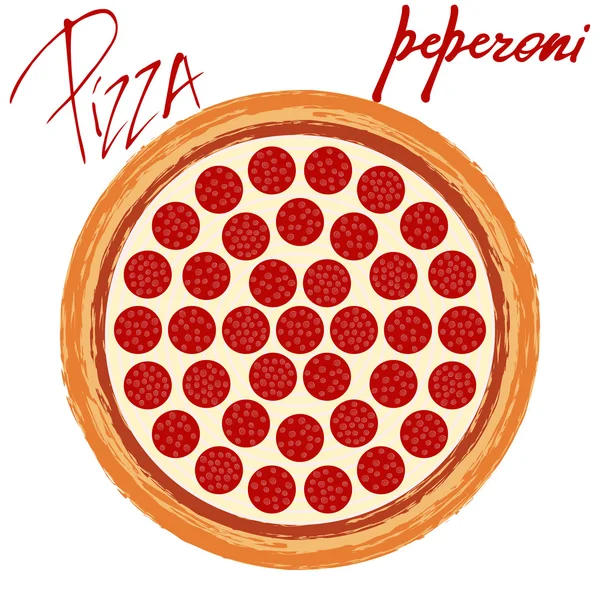 Pizza peperoni illustration Stockillustration