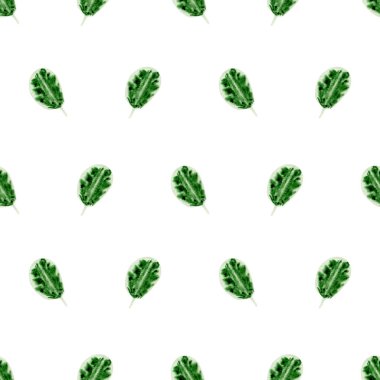 Kusursuz soyut hebal desen. Tekstil, dekor ve ambalaj kağıdı için yeşil yapraklı çiçek süsü.