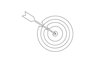Ok simgesine sahip hedef sürekli bir çizgi çizerek minimalist ana hatları çiziyor.