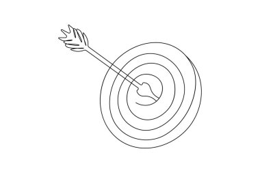 Ok simgesine sahip hedef sürekli bir çizgi çizerek minimalist ana hatları çiziyor.