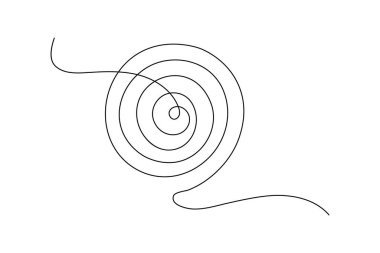 Goal target with arrow icon continuous line drawing minimal outline vector illustration