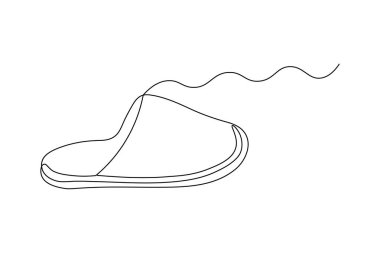 Modern ayakkabıların kesintisiz çizimi en az taslak vektör çizimi