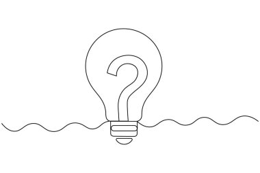 Soru işareti minimalist çizim vektör çizimi devam ediyor