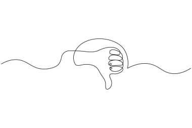 Simge gibi sürekli bir çizgi minimalist tasvir çizimi