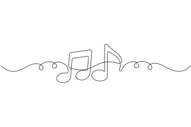 Minimalist tasarım için müzik sembollerinin kesintisiz çizimi