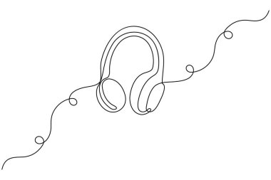 Ses teknolojisi tasarımı için kulaklık ve kulaklık tasarımı simgesi