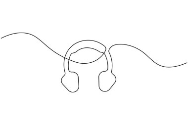 Ses teknolojisi tasarımı için kulaklık ve kulaklık tasarımı simgesi