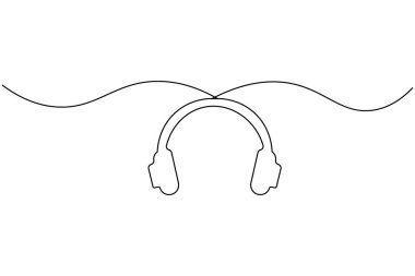 Ses teknolojisi tasarımı için kulaklık ve kulaklık tasarımı simgesi