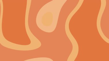 Çeşitli turuncu ve şeftali tonlarında sıvı organik şekiller ve kabarcıklar içeren modern soyut arka plan.