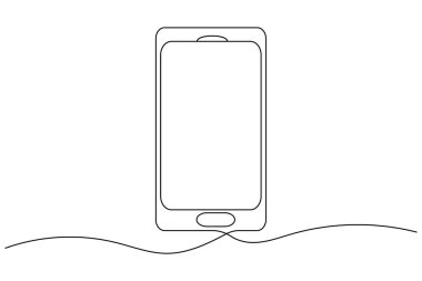 En az bir satır cep telefonu sanatı, modern teknoloji, uygulama tasarımı ve dijital konsept çizimleri için ideal