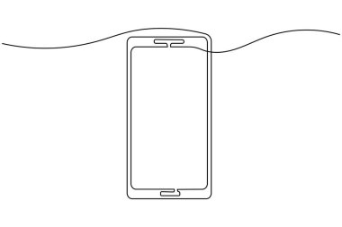 Akıllı telefon iletişim sinyali vektör çizimi çizimi