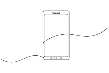 Akıllı telefon iletişim sinyali vektör çizimi çizimi