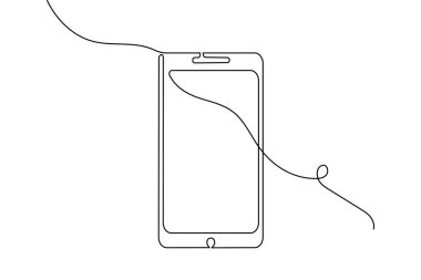 Akıllı telefon iletişim sinyali vektör çizimi çizimi