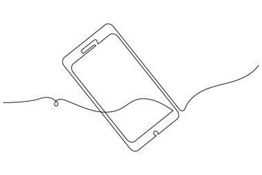 Akıllı telefon iletişim sinyali vektör çizimi çizimi