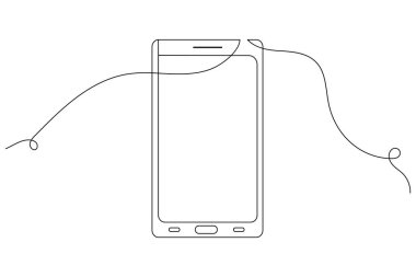 Akıllı telefon iletişim sinyali vektör çizimi çizimi