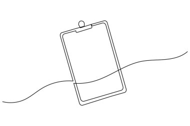 Pano beyaz arkaplan üzerine minimalist ofis illüstrasyonunu çizmeye devam ediyor