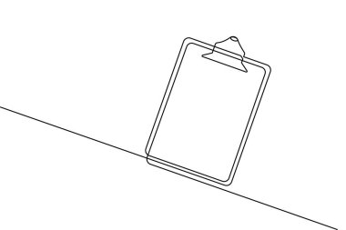 Pano beyaz arkaplan üzerine minimalist ofis illüstrasyonunu çizmeye devam ediyor