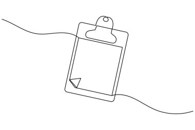 Asgari pano beyaz arkaplanda sürekli bir satır sanat vektörü illüstrasyonu