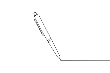 Beyaz arkaplanda basit bir kalem ve günlük çizimi