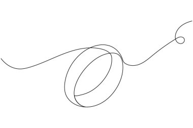 Minimalist sürekli bir alyans çizimi. Bu zarif tasvir, evlilik, nişan ve beyaz arka planda mücevher tasarımı için mükemmeldir..