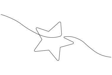 Modern logolar, dövmeler ya da basit dekoratif elementler için mükemmel bir minimalist tek çizgi çizimi. Temiz beyaz arkaplanda yüksek kaliteli vektör çizimi.