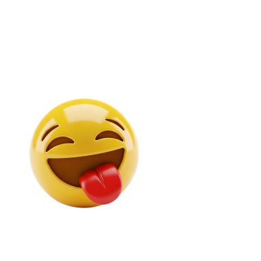 Dili olan emojinin vektör karikatür çizimi. beyaz arkaplanda izole.