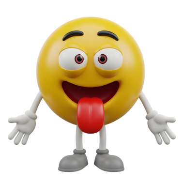 Beyaz arkaplan üzerinde izole edilmiş mutlu duygu simgesi ile üç boyutlu gösterim