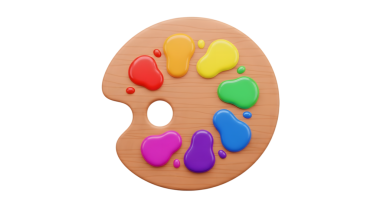 Çocukların yaratıcılığı için renkli bir palet