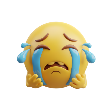 Sarı yıldız vektör çizimi ile ağlayan emoji yüzü