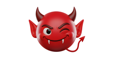 Şeytan çizgi film karakteri. vektör illüstrasyonu.