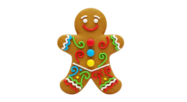 Renkli kremalı zencefilli adam.