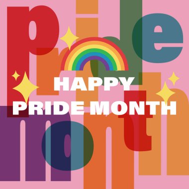 Gurur Günü için Risograph tarzı tasvir