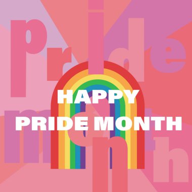 Gökkuşağı renkli bir deniz feneri kapısı, ışık demetleri, Gurur Ayı için konsept illüstrasyon