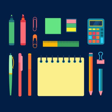 Okul ve ofis elemanları koleksiyonuna geri dön