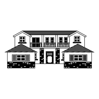 Kentsel ve banliyö binaları, gayrimenkul ve mimarinin vektör çizimi.