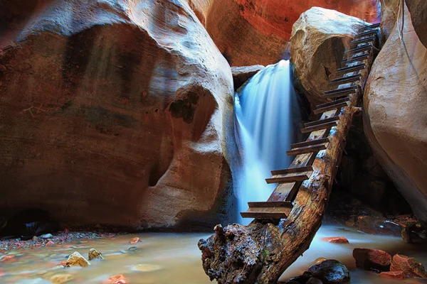 Kanarra Creek Falls Ladder — Stock Photo, Image