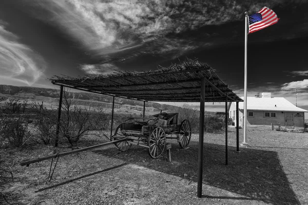 Wagon Flag Big Bend — Stock Photo, Image