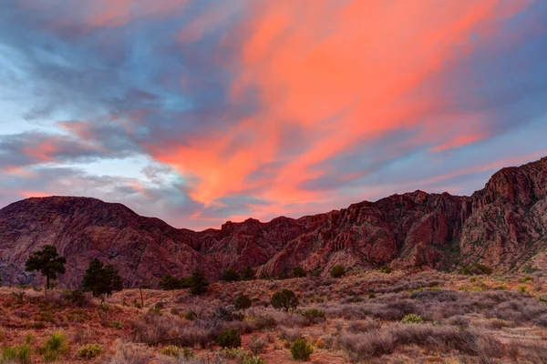 Chisos hory západ slunce — Stock fotografie