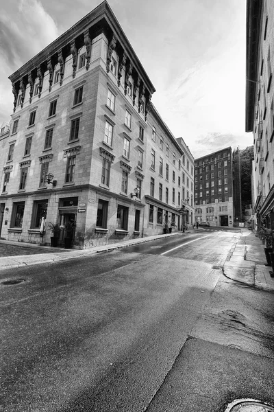 비가 오는 거리 퀘벡 — 스톡 사진
