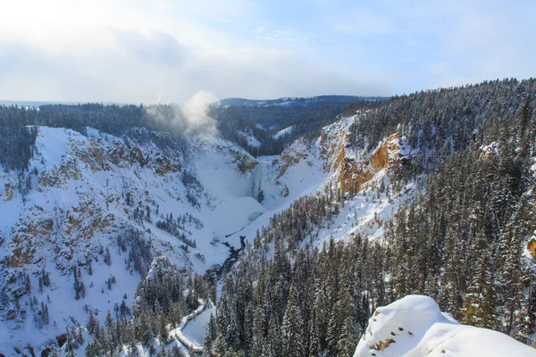 Yellowstone Wasserfälle und Schlucht — Stockfoto